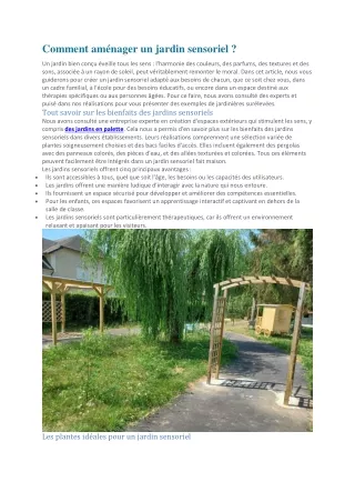Comment créer un jardin sensoriel : Guide complet