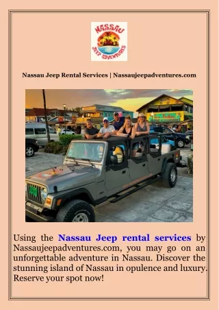 Nassau Jeep Rental Services  Nassaujeepadventures.com