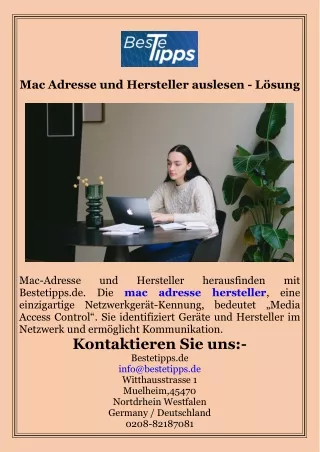 Mac Adresse und Hersteller auslesen  Lösung