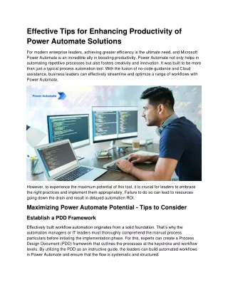 How Power Automate Consultants Maximizes Workflow Efficiency