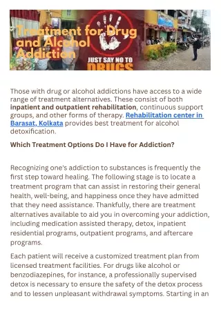 Treatment for Drug and Alcohol Addiction