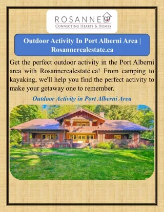 Outdoor Activity In Port Alberni Area  Rosannerealestate.ca