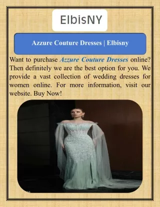 Azzure Couture Dresses   Elbisny