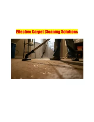 Effective Carpet Cleaning Solutions