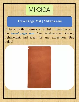 Travel Yoga Mat   Mikkoa.com