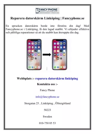 Reparera datorskärm Linköping   Fancyphone.se