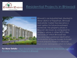 Residential Projects in Bhiwadi
