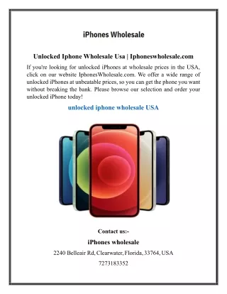 Unlocked Iphone Wholesale Usa  Iphoneswholesale