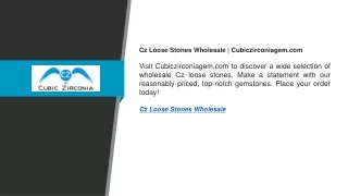 Cz Loose Stones Wholesale  Cubiczirconiagem.com