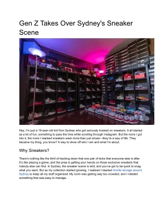 Gen Z Takes Over Sydney's Sneaker Scene