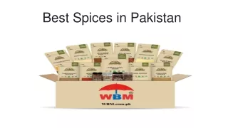 Best Spices in Pakistan