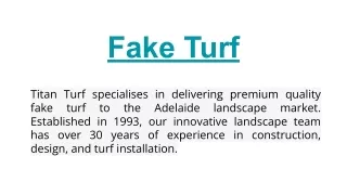 Fake Turf