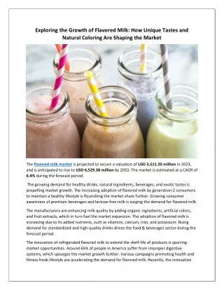 Flavored Milk Market