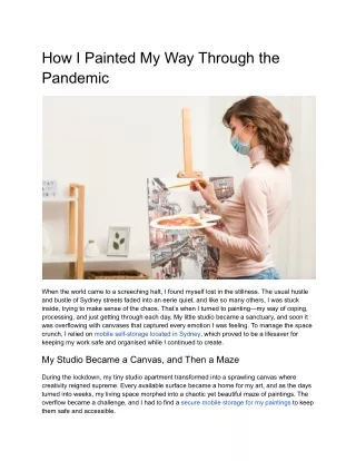 How I Painted My Way Through the Pandemic