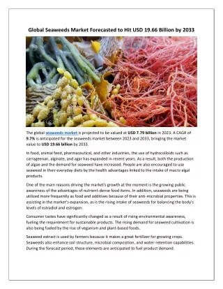 Seaweeds Market