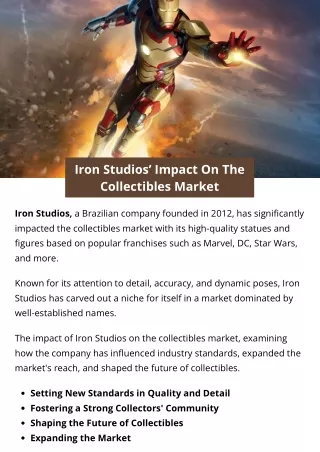 Iron Studios’ Impact On The Collectibles Market