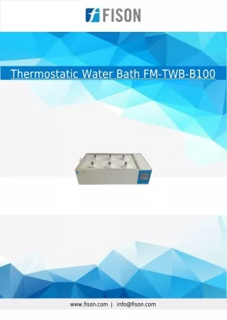 Thermostatic Water Bath, 18 L Capacity