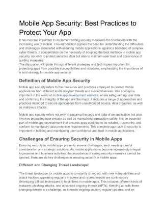 Mobile App Security_ Best Practices to Protect Your App