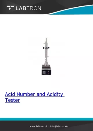 Acid Number and Acidity Tester