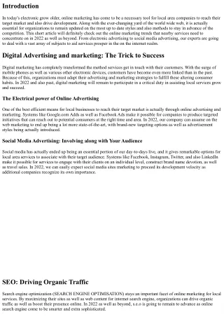 Online Marketing Trends for Nearby Businesses in 2022 and also Beyond