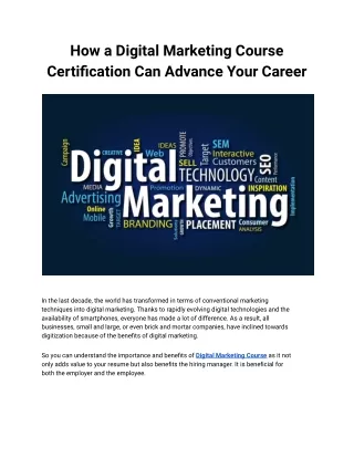 _How a Digital Marketing Course Certification Can Advance Your Career