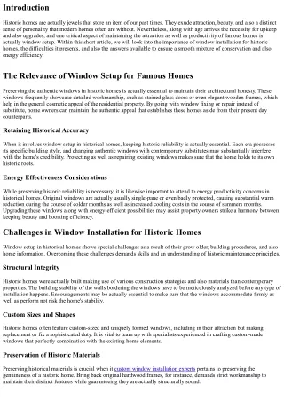 Window Installation for Historic Homes: Maintaining Appeal as well as Effectiven