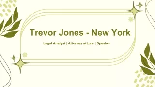 Trevor Jones - New York - An Inspirational Catalyst