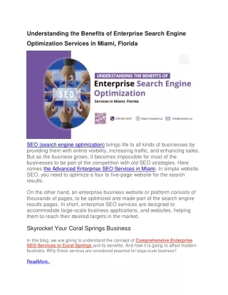 Understanding the Benefits of Enterprise Search Engine Optimization Services in Miam1