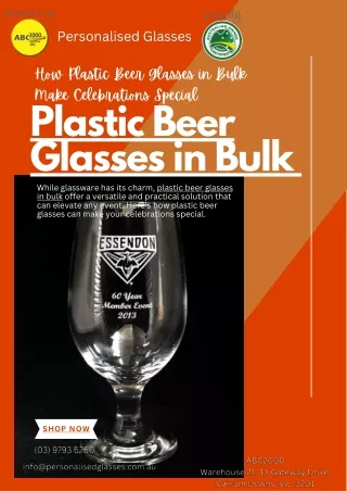 Plastic Beer Glasses in Bulk