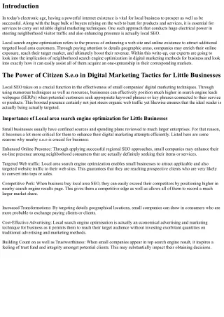 The Energy of Neighborhood SEO in Digital Marketing Tactics for Small Companies