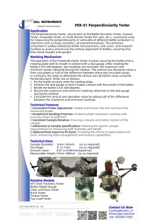 PER-01 Verticality Tester