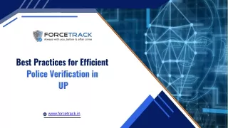 Best Practices for Efficient Police Verification in  UP