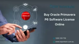 Buy Oracle Primavera P6 Software License Online