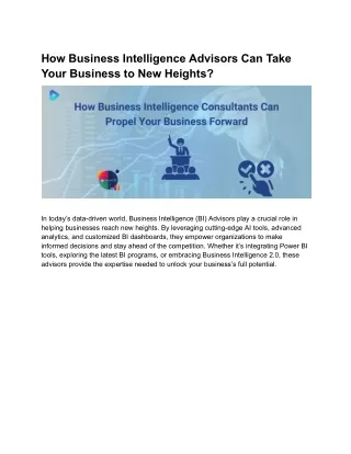 The Strategic Role of Business Intelligence in Driving Business Success