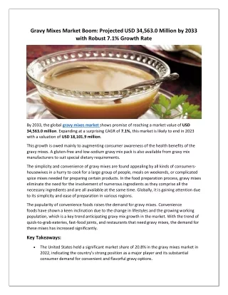 Gravy Mixes Market