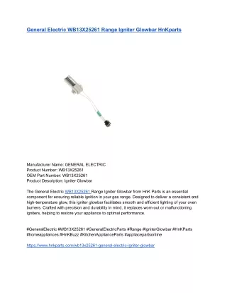 General Electric WB13X25261 Range Igniter Glowbar HnKparts