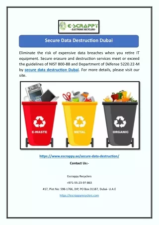 Secure Data Destruction Dubai