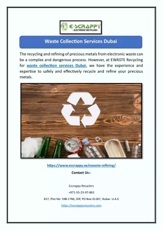 Waste Collection Services Dubai