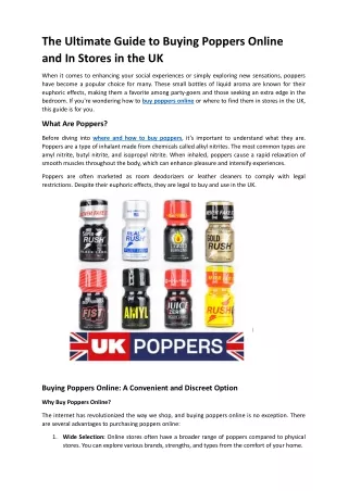 where to buy poppers in stores uk