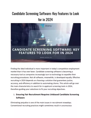 Candidate Screening Software_ Key Features to Look for in 2024