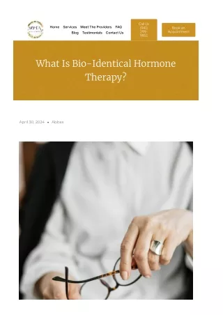 Discover the Benefits of Bio-Identical Hormone Therapy (BHT) for Hormonal Imbala