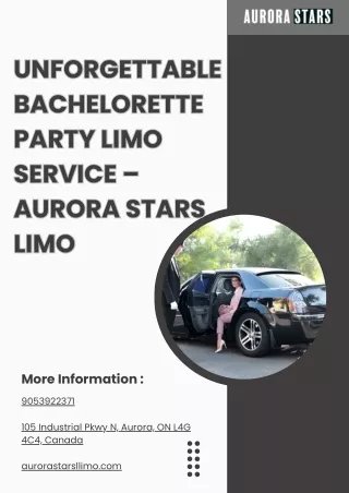 Unforgettable Bachelorette Party Limo Service – Aurora Stars Limo