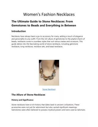 Women's Fashion Necklaces