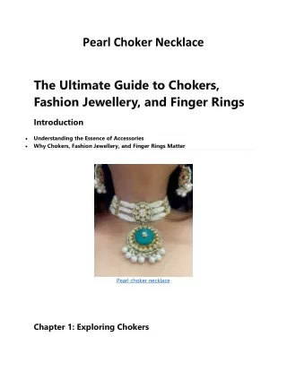 Pearl Choker Necklace