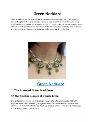 Green Necklace