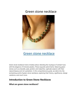 Green stone necklace