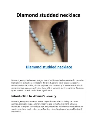 Diamond studded necklace