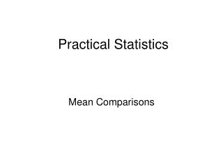 Practical Statistics