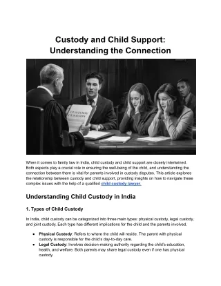 Custody and Child Support_ Understanding the Connection