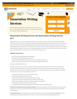 Expert Dissertation Writing Help for Academic Excellence | Gradespire